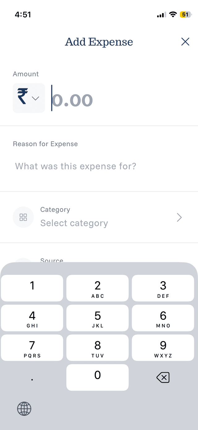 Adding an Expense Manually screenshot 1