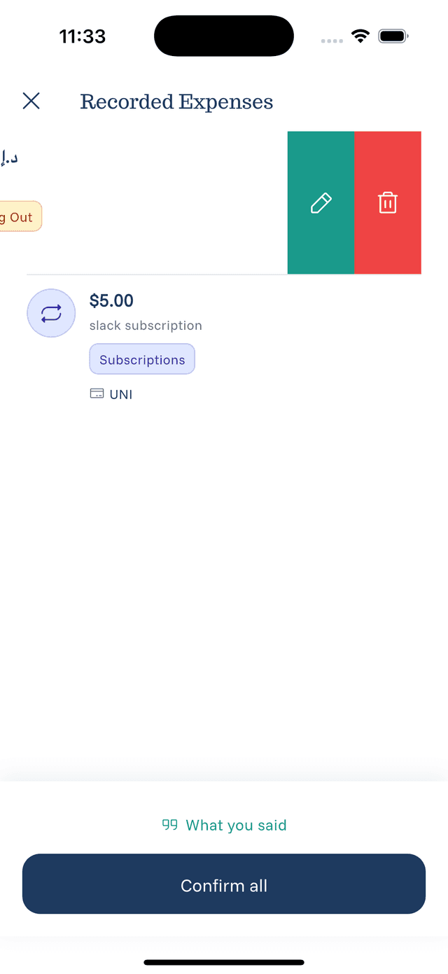 Reviewing Voice Entries screenshot 2