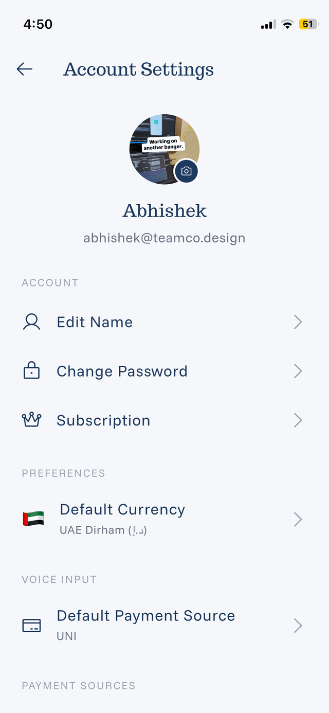 Account Settings Overview screenshot 1
