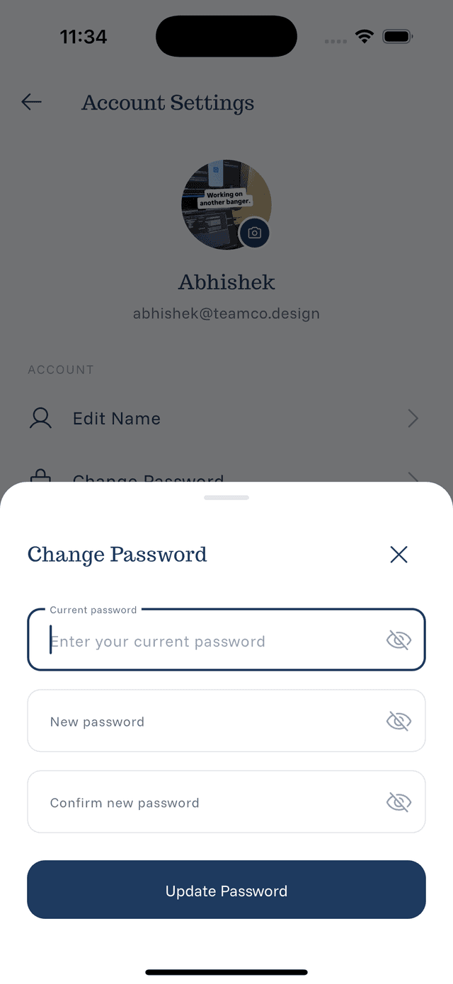 Changing Your Password screenshot 1