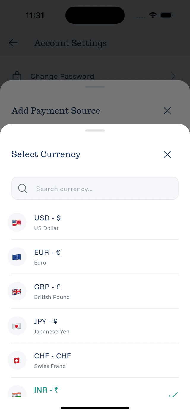 Setting Up Payment Sources screenshot 2